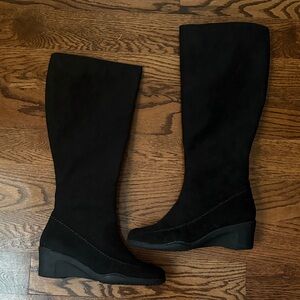 AEROSOLES Black Under the Knee Boots